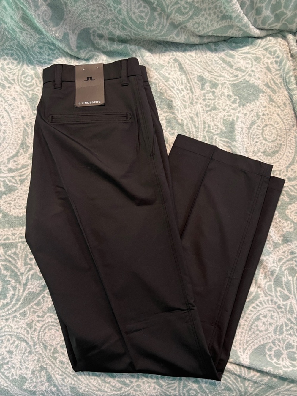 J.Lindeberg Black Men's Chinos - Slim Tailored Fit